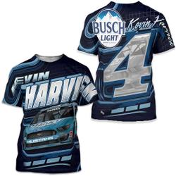 Kevin Harvick 2022 #4 Light Beer 3D T Shirt Meaningful Gift For Family Gift For Boyfriend Valentine Gift
