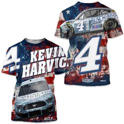 Kevin Harvick 2022 Light Beer Car #4 3D T Shirt Meaningful Gift For Family Gift For Boyfriend Valentine Gift