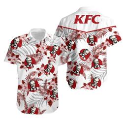 KFC Tropical Flower Aloha Hawaiian Shirts Gift For Your Girlfriend Boyfriend Gift For Love Gift For Friend Best Valentine Present Holiday Gift