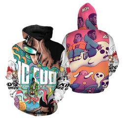 Kid Cudi See Ghost Match Hoodie 3D, Hip Hop 90s Vintage Retro Graphic Tee