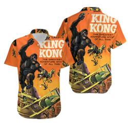King Kong Universsal Hawaiian Shirt Summer Vacation Hawaiian Shirt Gift For Your Girlfriend Boyfriend Gift For Love Gift For Friend Best Valentine Present Holiday Gift