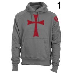 Knights Templar Crusader Cross Men's Hoodie