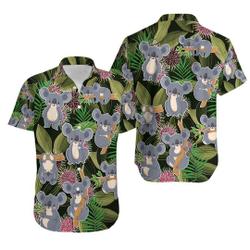 Koala Daily Life Funny Tropical Art Summer Beach Hawaiian Shirt Gift For Your Girlfriend Boyfriend Gift For Love Gift For Friend Best Valentine Present Holiday Gift