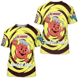 Kool Aid Man Spiral Custom Vintage 3D T shirt, Kool Aid Tshirt Meaningful Gift For Family Gift For Boyfriend Valentine Gift