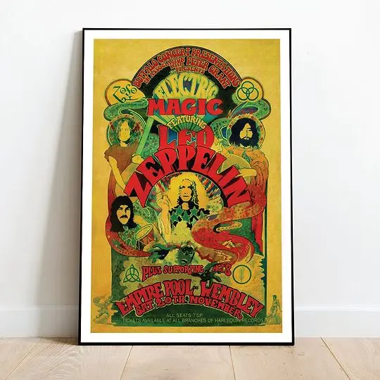 LED ZPELIN 1972 Concert Poster Meaningful Gift For Family Gift For Boyfriend Valentine Gift Birthday Gift Holiday Gift