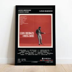 Leon Bridges - Coming Home Album Poster / Leon Bridges Poster Meaningful Gift For Family Gift For Boyfriend Valentine Gift Birthday Gift Holiday Gift