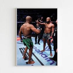 Leon "Rocky" Edwards vs. Kamaru Usman Headshot - UFC Welterweight Champion Premium Matte Vertical Poster Meaningful Gift For Family Gift For Boyfriend Valentine Gift Birthday Gift Holiday Gift