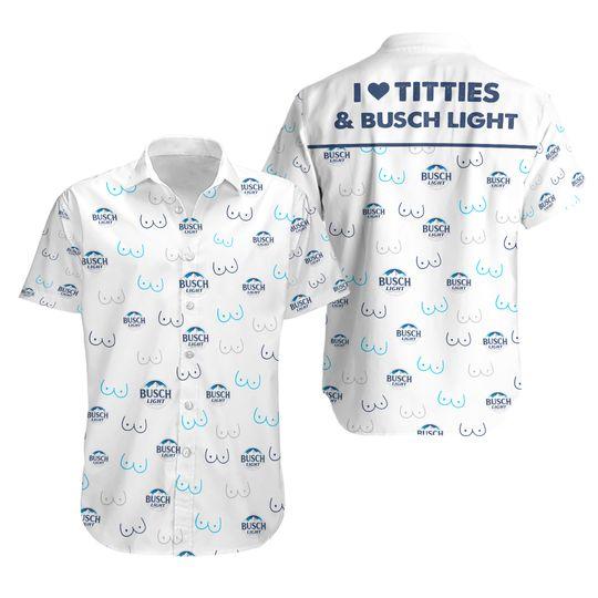 Light Beer And Titties Button Shirt Gift For Your Girlfriend Boyfriend Gift For Love Gift For Friend Best Valentine Present Holiday Gift