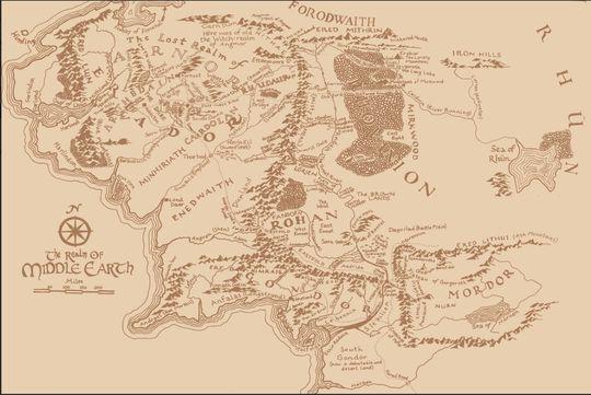 Middle Earth Framed Map Meaningful Gift For Family Gift For Boyfriend Valentine Gift Birthday Gift Holiday Gift