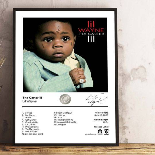 Lil Wayne Poster Tha Carter III Album Cover Poster Meaningful Gift For Family Gift For Boyfriend Valentine Gift Birthday Gift Holiday Gift