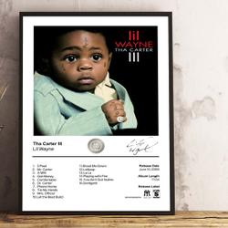 Lil Wayne Poster Tha Carter III Album Cover Poster Meaningful Gift For Family Gift For Boyfriend Valentine Gift Birthday Gift Holiday Gift