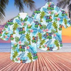 Lilo & Stitch Disney Hawaiian Summer Tropical Hawaiian Shirt Gift For Your Girlfriend Boyfriend Gift For Love Gift For Friend Best Valentine Present Holiday Gift