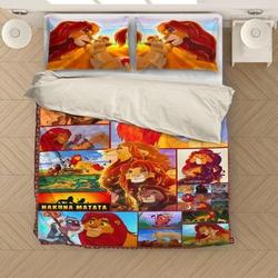 Lion King Characters  Collage Disney Graphic Cartoon  Bedding Set Gift For Your Girlfriend Boyfriend Gift For Love Gift For Friend Best Valentine Present Holiday Gift