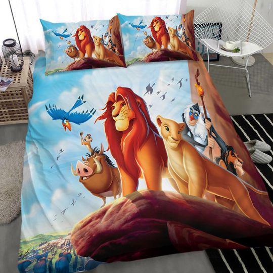 Lion King Duvet, The lion king Bedding Set Gift For Your Girlfriend Boyfriend Gift For Love Gift For Friend Best Valentine Present Holiday Gift