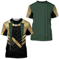 Loki TV Series Costume, Loki Leather Battle Suit 3d tshirt Meaningful Gift For Family Gift For Boyfriend Valentine Gift