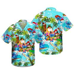 Loli And Stitch Beach Relax Hawaiian Shirt/ Disney Hawaiian Shirt Gift For Your Girlfriend Boyfriend Gift For Love Gift For Friend Best Valentine Present Holiday Gift