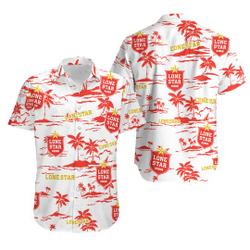 Lone Star Hawaiian Beach Pattern Shirt, hawaii beer Loves Shirt Gift For Your Girlfriend Boyfriend Gift For Love Gift For Friend Best Valentine Present Holiday Gift