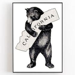 Love California Art-Retro Vintage Cali Grizzly Bear Premium Matte Vertical Poster Meaningful Gift For Family Gift For Boyfriend Valentine Gift Birthday Gift Holiday Gift