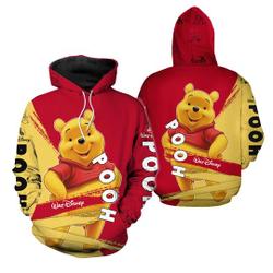 Lovely Winnie The Pooh Zipper Hoodie