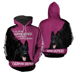 Lover Black German Shepherd Dog 3D Hoodie