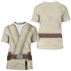 Luke Skywalker Shirt, Star Wars Costume 3D T Shirt Meaningful Gift For Family Gift For Boyfriend Valentine Gift