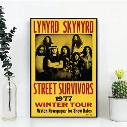 Lynyrd Skynyrd - (1978) Vintage Tour Poster Meaningful Gift For Family Gift For Boyfriend Valentine Gift Birthday Gift Holiday Gift