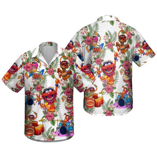 M.u.p.pet Playing Drum Tropical Flower Hawaiian Shirt Gift For Your Girlfriend Boyfriend Gift For Love Gift For Friend Best Valentine Present Holiday Gift