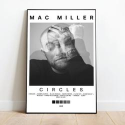 Mac 90s Miller Poster, Circles Album Cover Poster Meaningful Gift For Family Gift For Boyfriend Valentine Gift Birthday Gift Holiday Gift