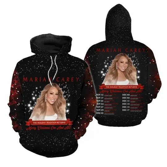 Mariah Carey Merry Christmas Tour 2023 3D Hoodie