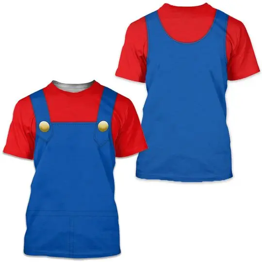 Mario Costume Shirt, Luigi Costume Shirt Meaningful Gift For Family Gift For Boyfriend Valentine Gift