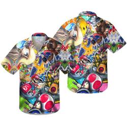 Mario Kart 8 Hawaiian ShirtVintage Hawaiian Shirt Gift For Your Girlfriend Boyfriend Gift For Love Gift For Friend Best Valentine Present Holiday Gift