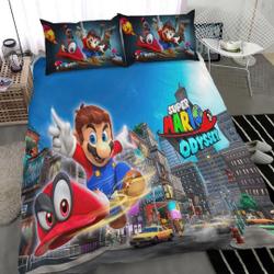 Mario Odyssey Bedding Set Gift For Your Girlfriend Boyfriend Gift For Love Gift For Friend Best Valentine Present Holiday Gift