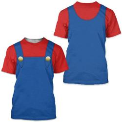 Mario Unisex T-Shirt Costume Halloween Cosplay Meaningful Gift For Family Gift For Boyfriend Valentine Gift