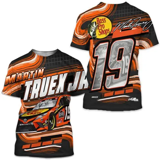 Martin Truex, Jr. #19 Bass Pro Racing Red Sublimated Shirt Meaningful Gift For Family Gift For Boyfriend Valentine Gift