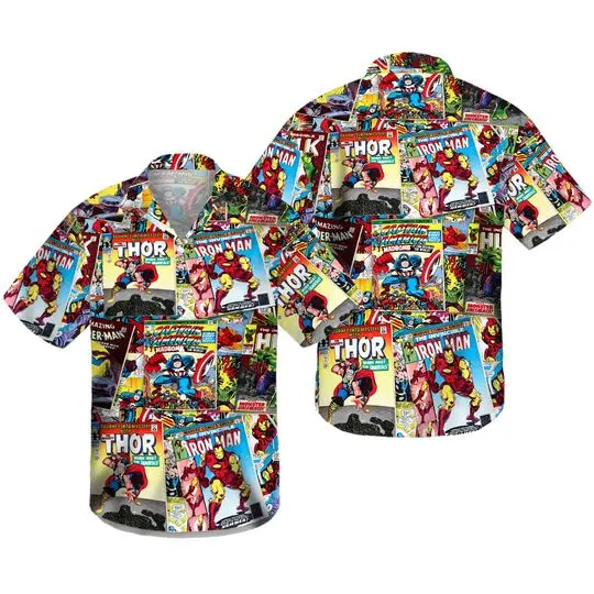 Marvel Comics Hawaiian Shirt Gift For Your Girlfriend Boyfriend Gift For Love Gift For Friend Best Valentine Present Holiday Gift