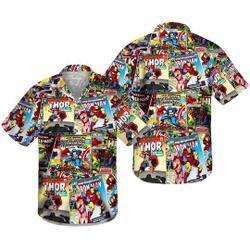 Marvel Comics Hawaiian Shirt Gift For Your Girlfriend Boyfriend Gift For Love Gift For Friend Best Valentine Present Holiday Gift