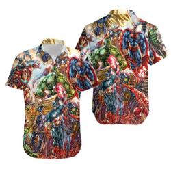 Marvel & DC hero Assemble 3D Printed Hawaiian Shirt Gift For Your Girlfriend Boyfriend Gift For Love Gift For Friend Best Valentine Present Holiday Gift