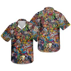 Marvell 1000 Heroes Hawaiian Shirt Vintage Hawaiian Shirt, Summer Vacation Hawaiian Shirt Gift For Your Girlfriend Boyfriend Gift For Love Gift For Friend Best Valentine Present Holiday Gift