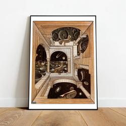 Mc Escher Labirinth Premium Matte Vertical Poster Meaningful Gift For Family Gift For Boyfriend Valentine Gift Birthday Gift Holiday Gift