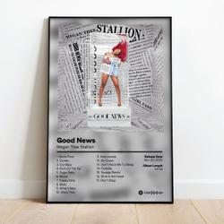 Megan Thee Stallion Good News Album Poster Meaningful Gift For Family Gift For Boyfriend Valentine Gift Birthday Gift Holiday Gift
