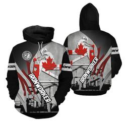Men' Ironworker In The Construction Canada Flag 3D Hoodies