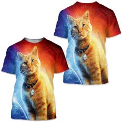 Men Unisex Tee T shirt 3D Print Cat Graphic Prints Meaningful Gift For Family Gift For Boyfriend Valentine Gift