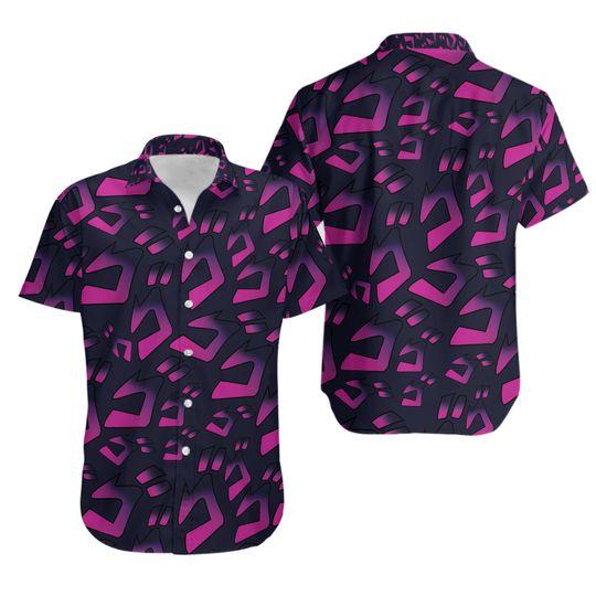Menacing Aura JoJos Bizarre Adventure Button Up Hawaiian Shirt Gift For Your Girlfriend Boyfriend Gift For Love Gift For Friend Best Valentine Present Holiday Gift
