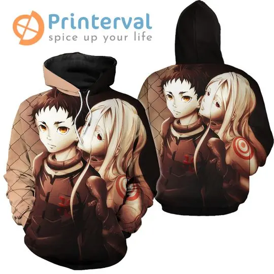 Men's Deadman Wonderland Graphic Hoodie Novelty Anime Pullover Sweatshirt