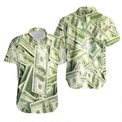 Men's Dollar Bills Hawaiian Shirt Gift For Your Girlfriend Boyfriend Gift For Love Gift For Friend Best Valentine Present Holiday Gift