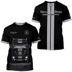 Mercedes Truck Actros Black 3D T-shirt Meaningful Gift For Family Gift For Boyfriend Valentine Gift