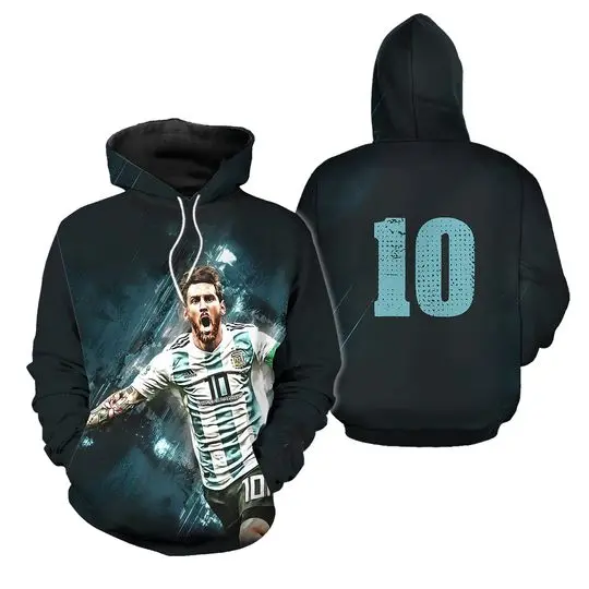 Messi Number 10 Football Player, Rap Hip Hop 90s Bootleg Hoodie
