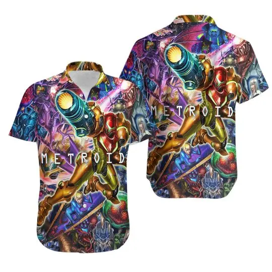 Metroid Dread 3D All Over Printed Hawaiian Shirt Gift For Your Girlfriend Boyfriend Gift For Love Gift For Friend Best Valentine Present Holiday Gift