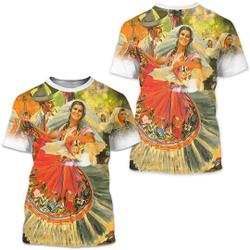 Mexican Dancer All over Sublimation Print graphic T shirt Meaningful Gift For Family Gift For Boyfriend Valentine Gift