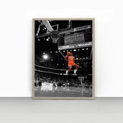 Michael Jordan 1988 Slam Dunk Contest Photo Poster Meaningful Gift For Family Gift For Boyfriend Valentine Gift Birthday Gift Holiday Gift